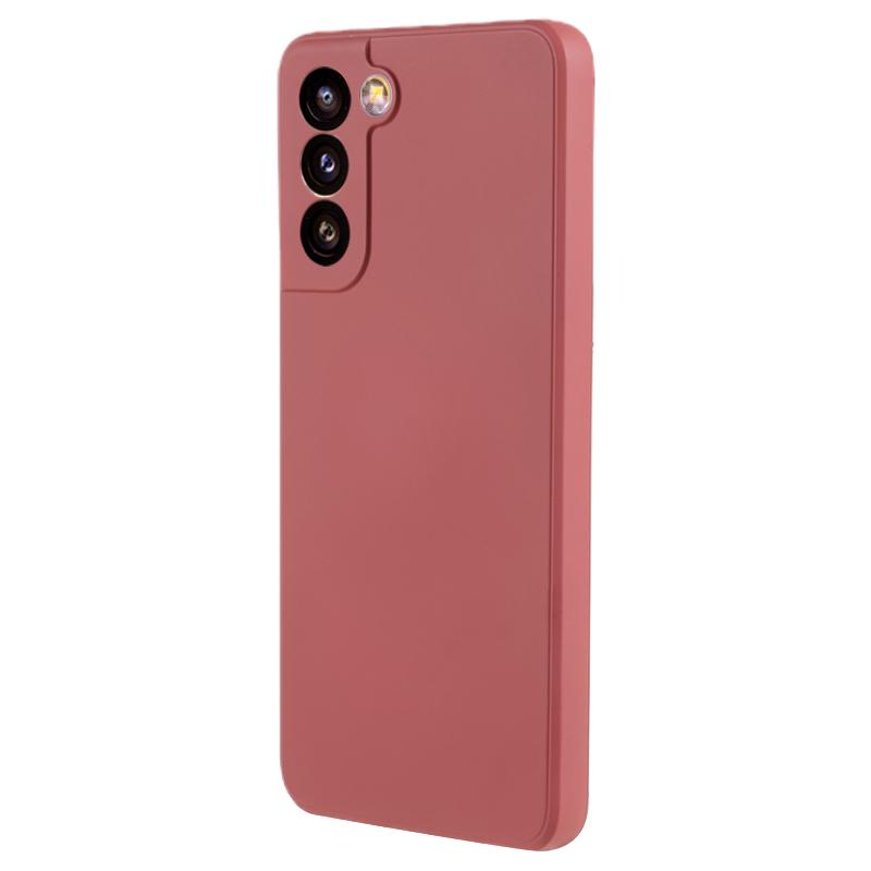 Для Samsung Galaxy S21 4G/5G Задняя крышка Чехол из ТПУ Подкладка из микрофибры Прорезиненный чехол для мобильного телефона