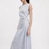 Elegant Lace Patchwork Sleeveless Midi Dress