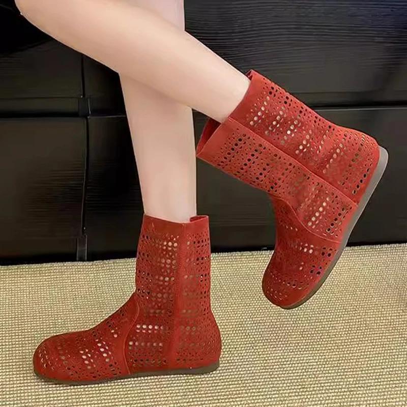 Модная женская обувь на плоской подошве, дизайнерские сандалии на щиколотке, новая летняя женская спортивная обувь 2025, модные крутые ботинки, платье, дышащая