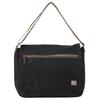Hanpu Kobo Canvas Shoulder Bag and Canvas Crossbody Fits A4 and B4 3x81 Black [Men's Women's Bag, Sizes]