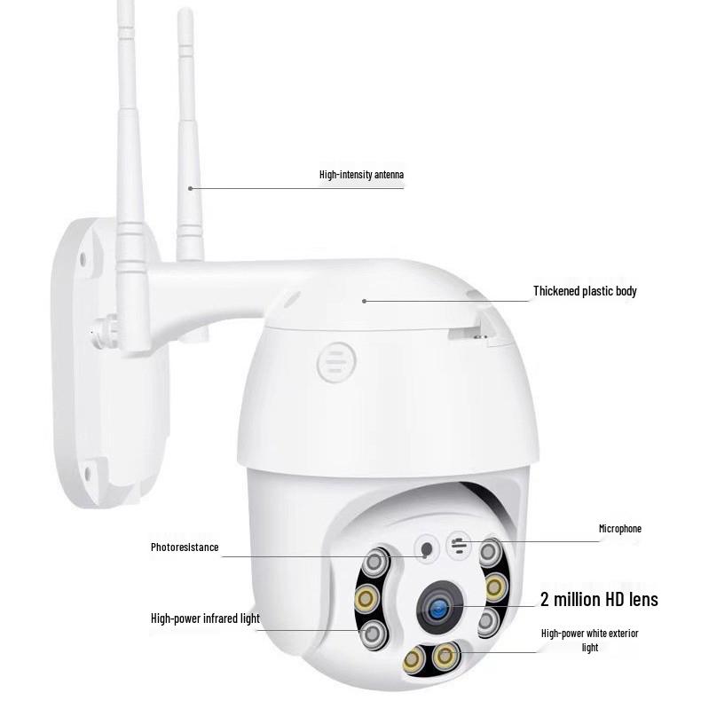 2,5-дюймовая купольная камера видеонаблюдения для дома A6: HD, Водонепроницаемая, Беспроводная WiFi Домофонная система