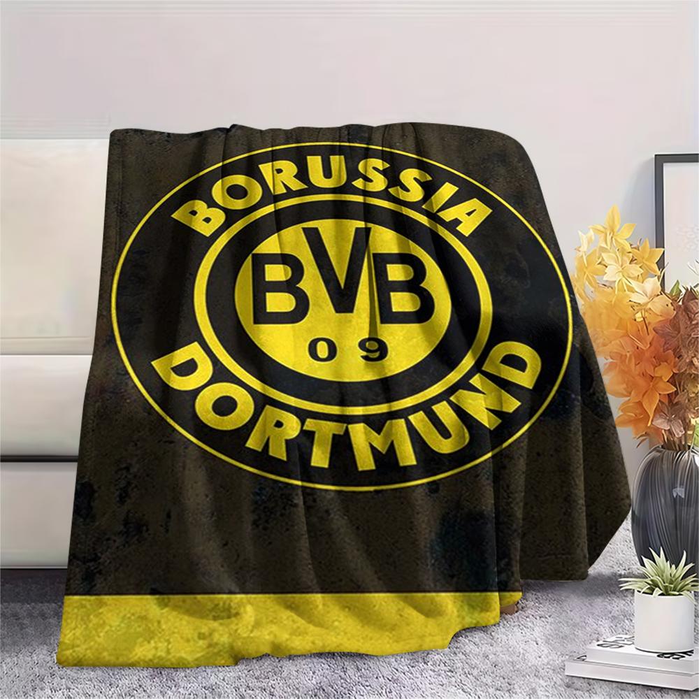1pc Dortmund Print Flannel Blanket, High quality Comfortable for All Seasons, Home Decor, Warmth and Comfort, Perfect for Christmas Gifts28