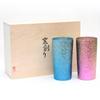 HORIE Made In Tsubame, Niigata Prefecture Titanium Double Tumbler Kiln Made Premium 350cc Yui Blue X Pink 2 Color Set T08KM350WDSET