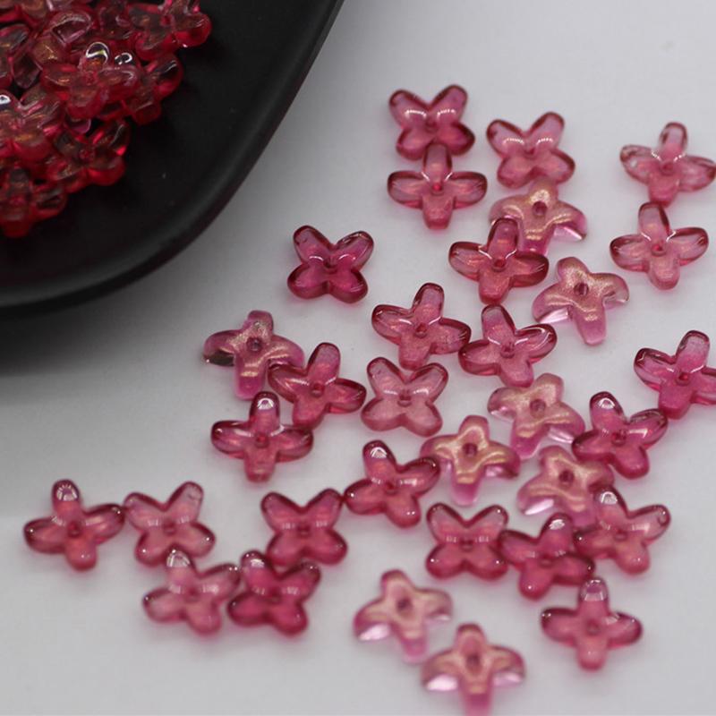 6x8 мм 50 шт. крест ароматный цветок форма хрустальное стекло свободные бусины-разделители для изготовления серег ювелирных изделий DIY ремесла