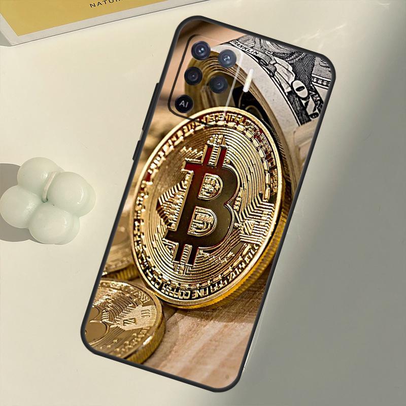 Чехол с биткойнами BTC для OPPO Find X3 Lite X5 Pro A5 A9 A31 A53 S A83 A91 A93 A54 A74 A94 A15 A16 A52 A72