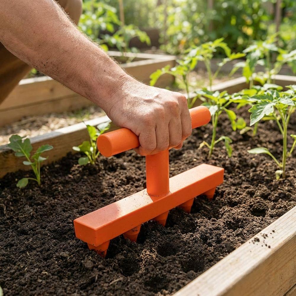 Plastic Soil Hole Drilling Tool Manual Spreader Planter Handheld Sowing Tool  Flower Planting