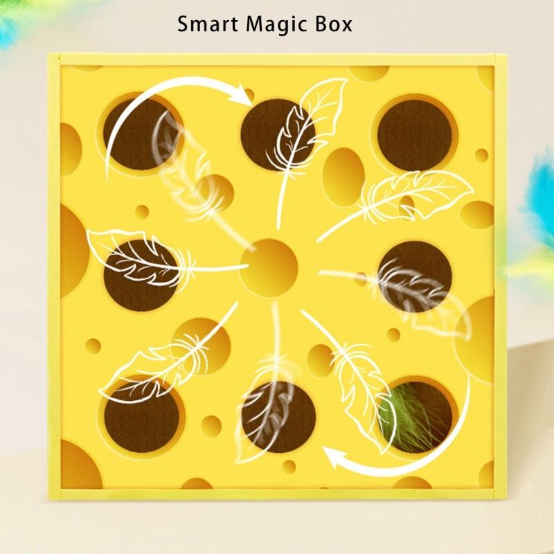 Automatic Rotating Cats Activity Box Interactive Maze Design Chew Proof For Curious Kittens