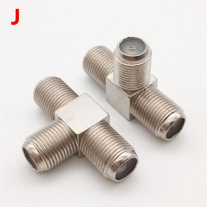 2 шт. RF штекер-мама к телевизору Мужской/гнездовой разъем-адаптер коаксиальный 90 градусов под прямым углом/прямой ТВ/F TV SAT F-TYPE