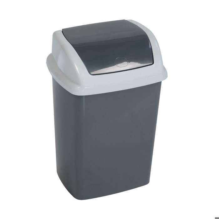 MAUL Poubelle MAULswing 5 L Plastique 20 X 16 X 29 Cm Gris Foncé