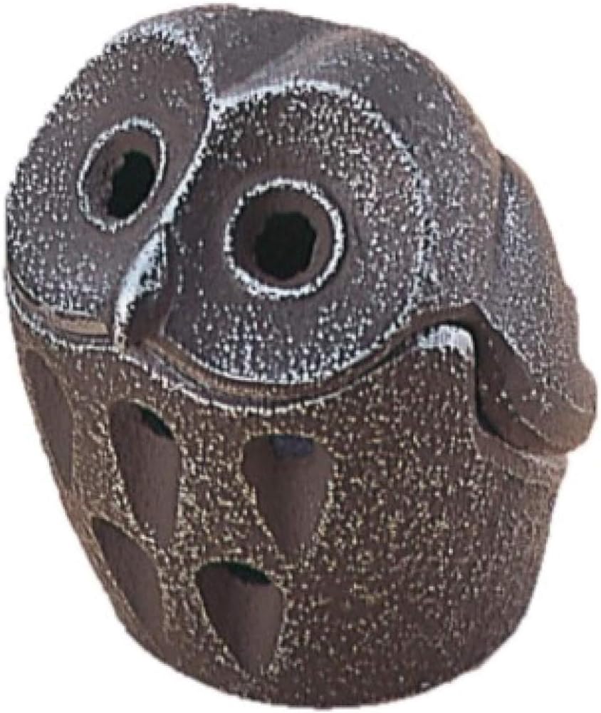 Iwachu Incense Owl Nambu Ironware Burner, Design, Silver/Brown, Small, 29245,