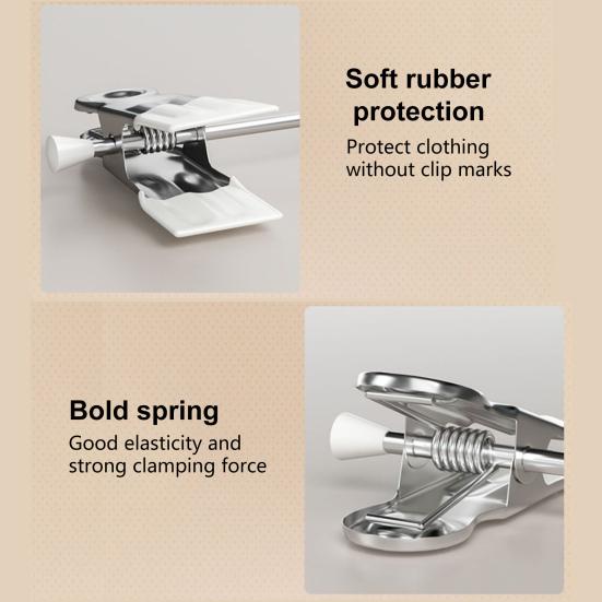 5 шт. Прочные противоскользящие вешалки для одежды с регулируемыми зажимами для брюк, юбок и многого другого — защита из нержавеющей стали
