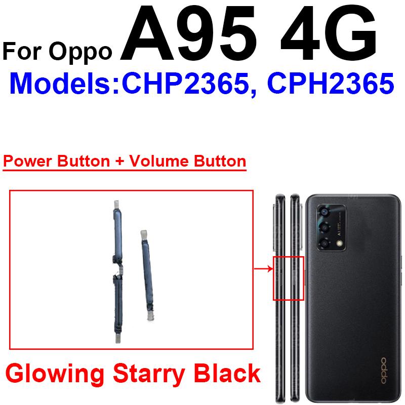 Кнопка питания и громкости для OPPO A93 A94 A95 4G 5G Кнопка включения/выключения Кнопки громкости вверх/вниз Боковые кнопки звука Шлейф Запасные части