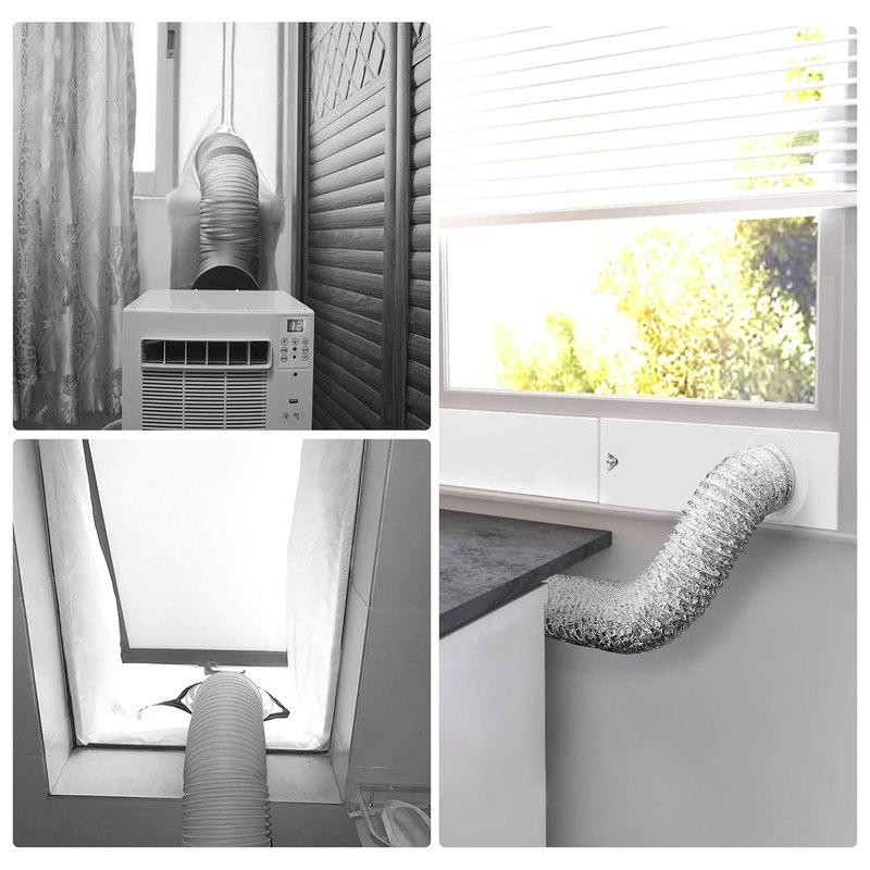 Air Conditioner Window Adaptor Kit PVC Universal Window Sliding Track Sealing Accessories Practical Slide Plate Wind Shield