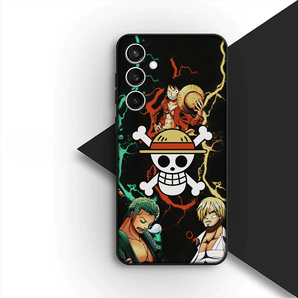 for Samsung Galaxy S10 S8 S9 Plus A33 A34 A31 70 A71 A72 Note 20 9 8 S10E Phone Case One Pieces Luffy Roronoa Zoro Jinbe Sanji