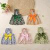 Soft Pet Summer Thin Skirt Breathable Pet Sweet Skirt Dog Floral Princess Dress  Birthday Party
