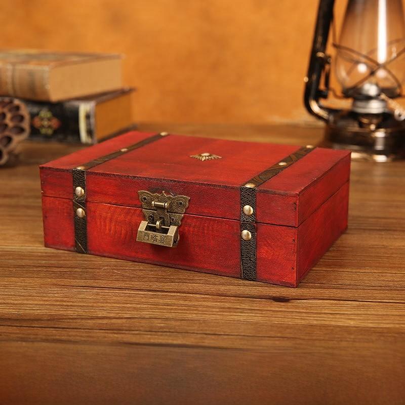 Luxury Wooden Organizer Box With Lock For Desk Storage And Living Room Decor