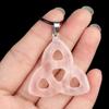 Witch Knot Pendant Necklace Natural Stone Rose Quartz/Amethyst Irish Pendant Lucky Gift For Women And Man