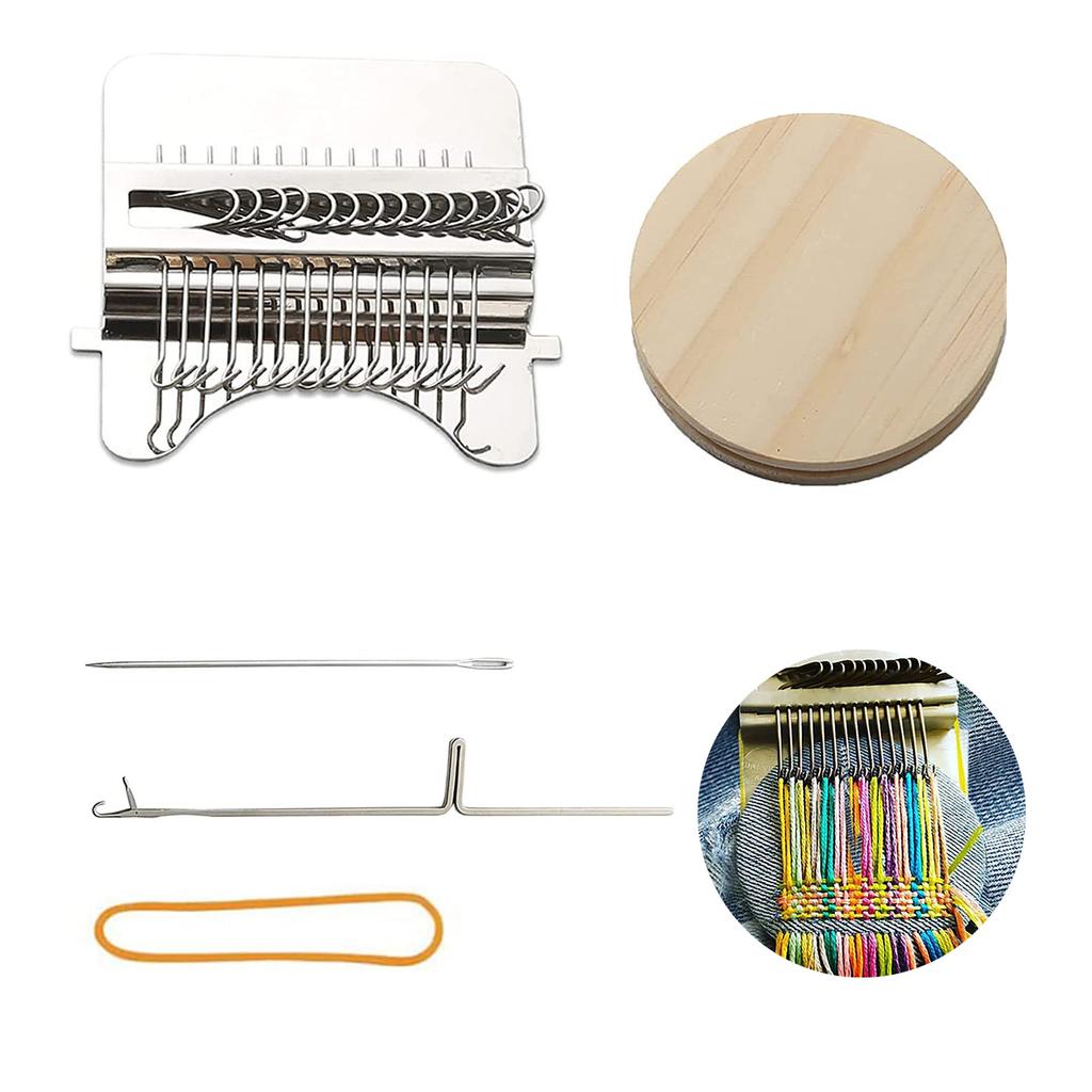 Mini Knitting Looms Traditional Wooden Weaving Machine Convenient To Use Manual Knitting Toy Suitable for Creative Sewing Gift