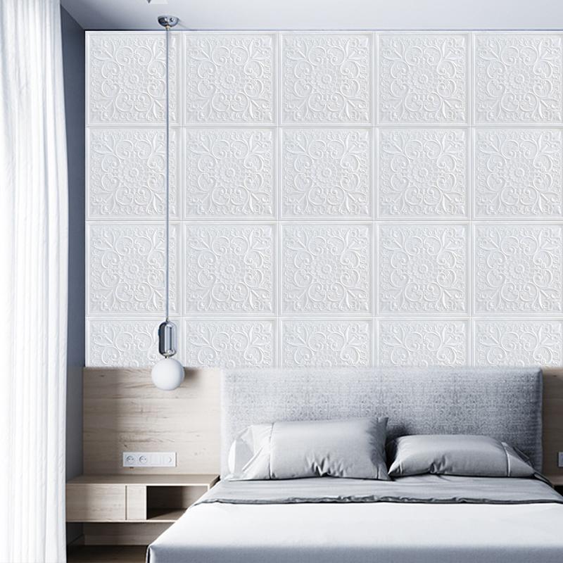 10PCS Peel and Stick Wall Decals Decorative Waterproof Wall Covering Stickers Removable Waterproof Wallpaper Damp-Proof 35x35cm