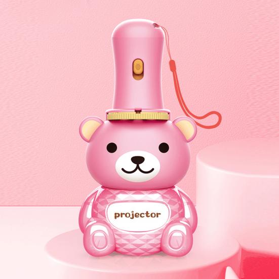 Детский игрушечный фонарик с проекцией в форме медведя с 24 узорами для раннего обучения, обучающая интерактивная игрушка в подарок