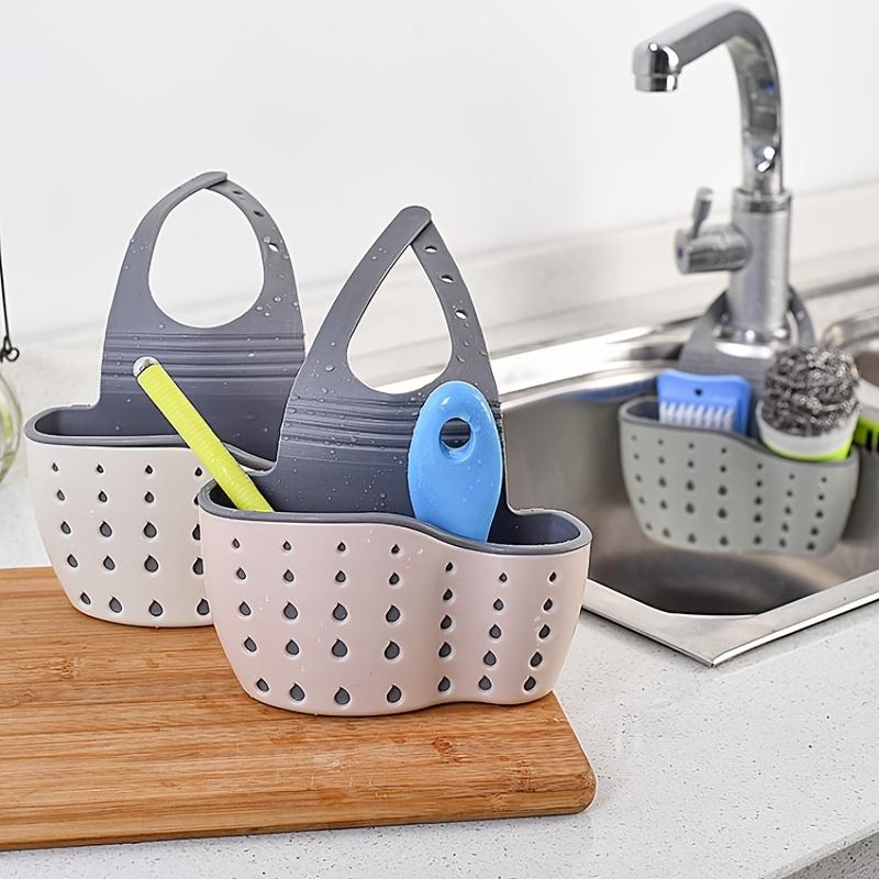 Double Layer Faucet-Mounted Sink Hanging Rack – Multipurpose Sponge Holder & Storage Basket, Kitchen Sink Accessories