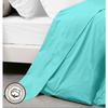 Flat Sheet - Turquoise - 180x290 Cm - 100% Cotton - Machine Washable - 1 Person