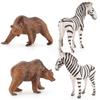 Realistic Static Zoo Animal Figurines Made Of Durable Pvc Lion Bear Panda Tiger Giraffe Mini Models