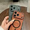 Для Magsafe кожаные чехлы для телефона с оленем, противоударные, для iPhone 17 Air 16 15 14 Plus 13 12 11 Pro Max, магнитная крышка для беспроводной зарядки