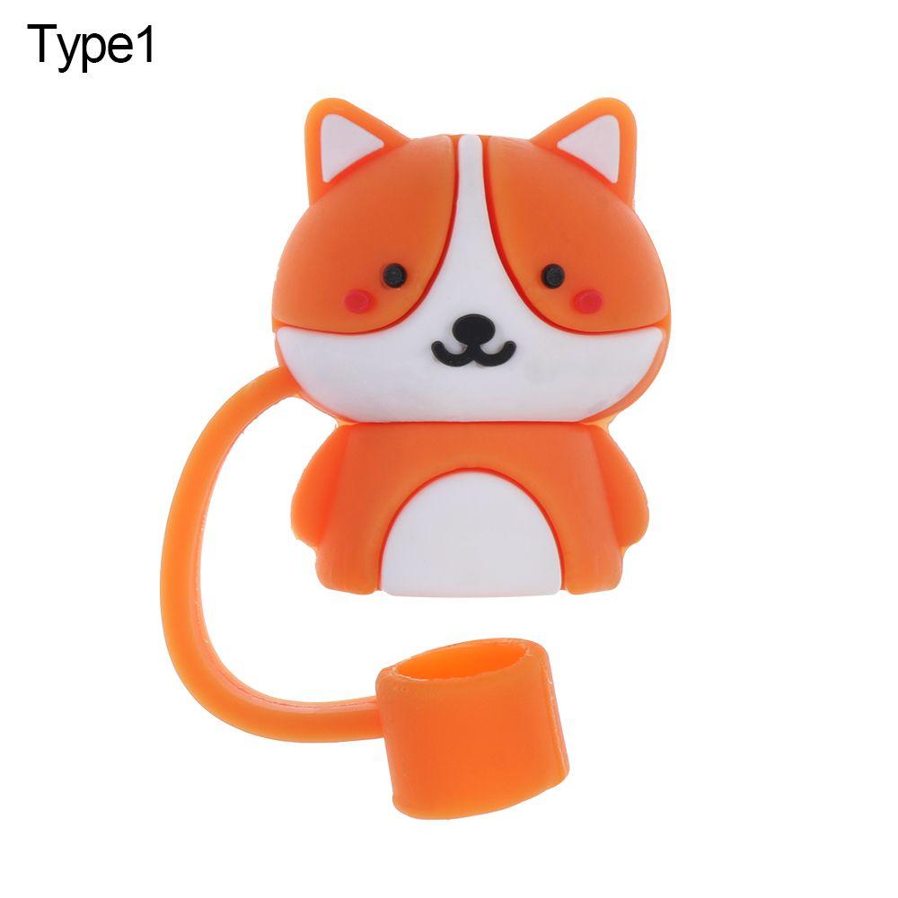 Брызгозащищенные насадки для соломинок, силиконовая заглушка для соломинки, мультяшные заглушки, крышка, аксессуары для чашек, пылезащитный колпачок для питья