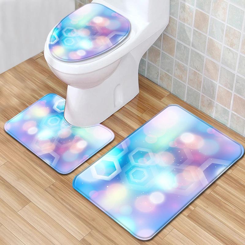 Bathroom Floor Mat Bathroom Mat Toilet Three-Piece Set
