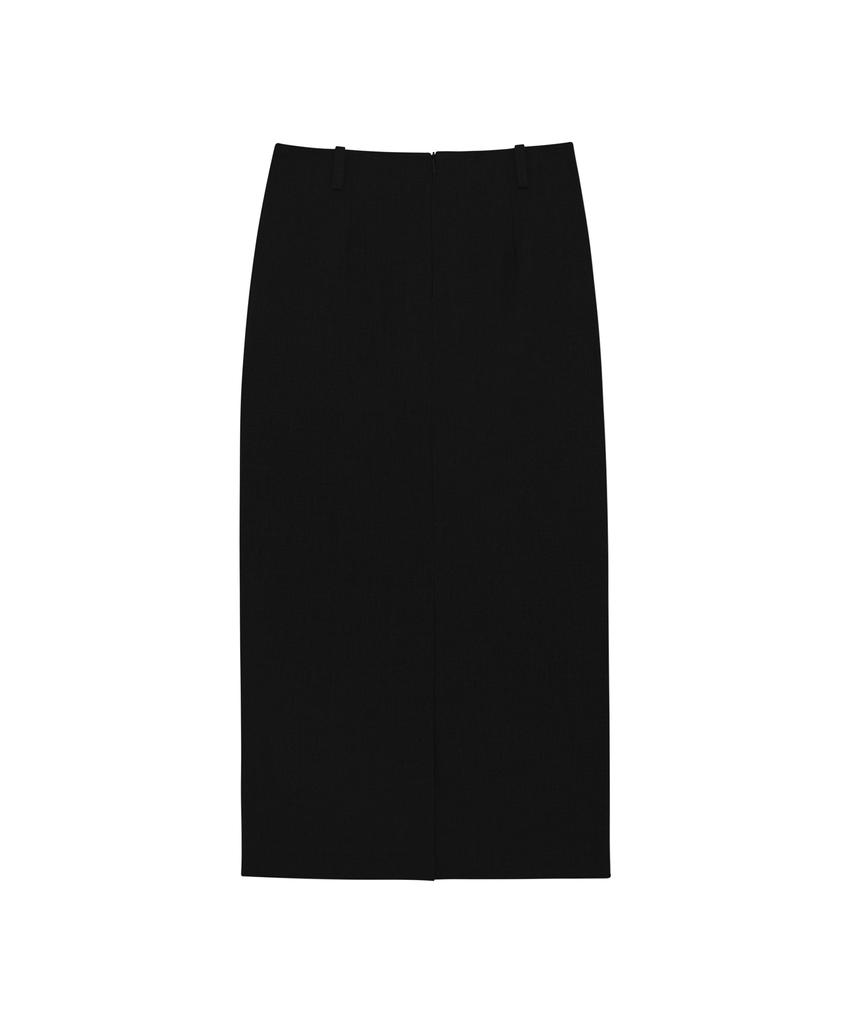 Hye Young Kim Cord Set Tailored H-Line Maxi Skirt - Black