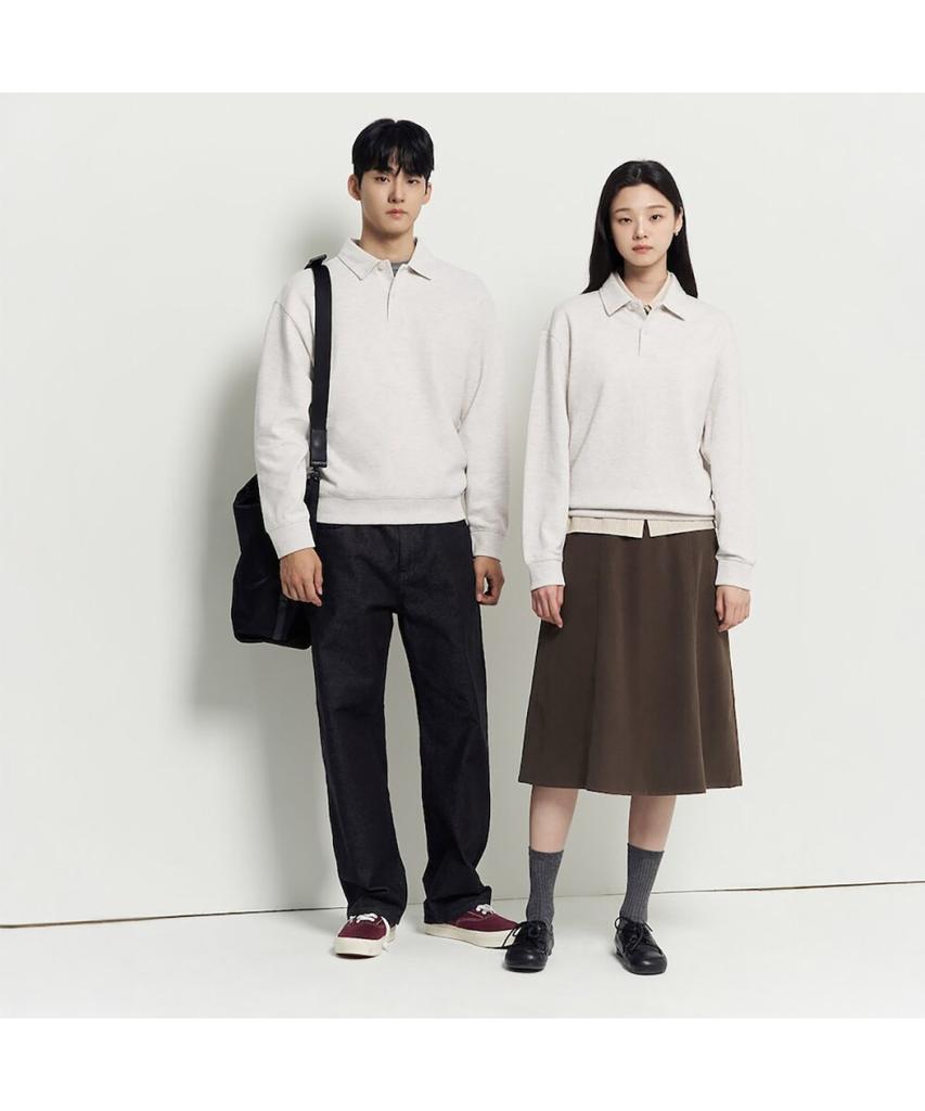 Свитшот с воротником Binpolmen Double Knit Цвет: Слоновая кость