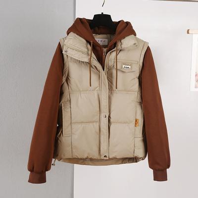 Хлопковая одежда зима женская новая бархатная куртка короткая универсальная с капюшоном лоскутная пуховая хлопковая одежда