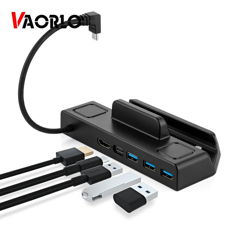 Док-станция Steam Deck Базовая подставка для телевизора Держатель концентратора 5 в 1 Док-станция 4K 60 Гц HDMI-совместимый USB-C для док-станции Steam Deck Консольный концентратор