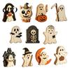 Seasonal Holiday Home Decorations Halloween Wooden Tabletop Decor, Rustic Ghost Black Cat Pumpkin Owl Centerpieces, Fall Decor Vintage Farmhouse Shelf
