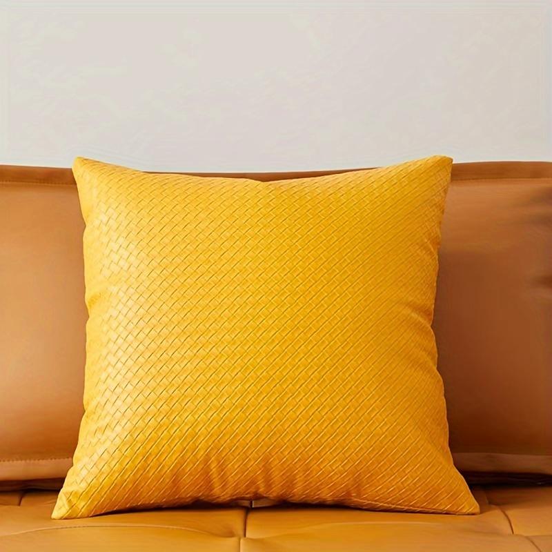 Faux Leather Throw Pillow Covers, For Home Decor, High-end Living Room Decor, Car Decor And Other Multi-scene Decor,45*45cm(Pillow Core Not Included)