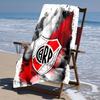 proof beach towel with Club Atlético River Plate pattern - soft,absorbent,quick-drying,machine washable - perfect for swimming,camping,bathing