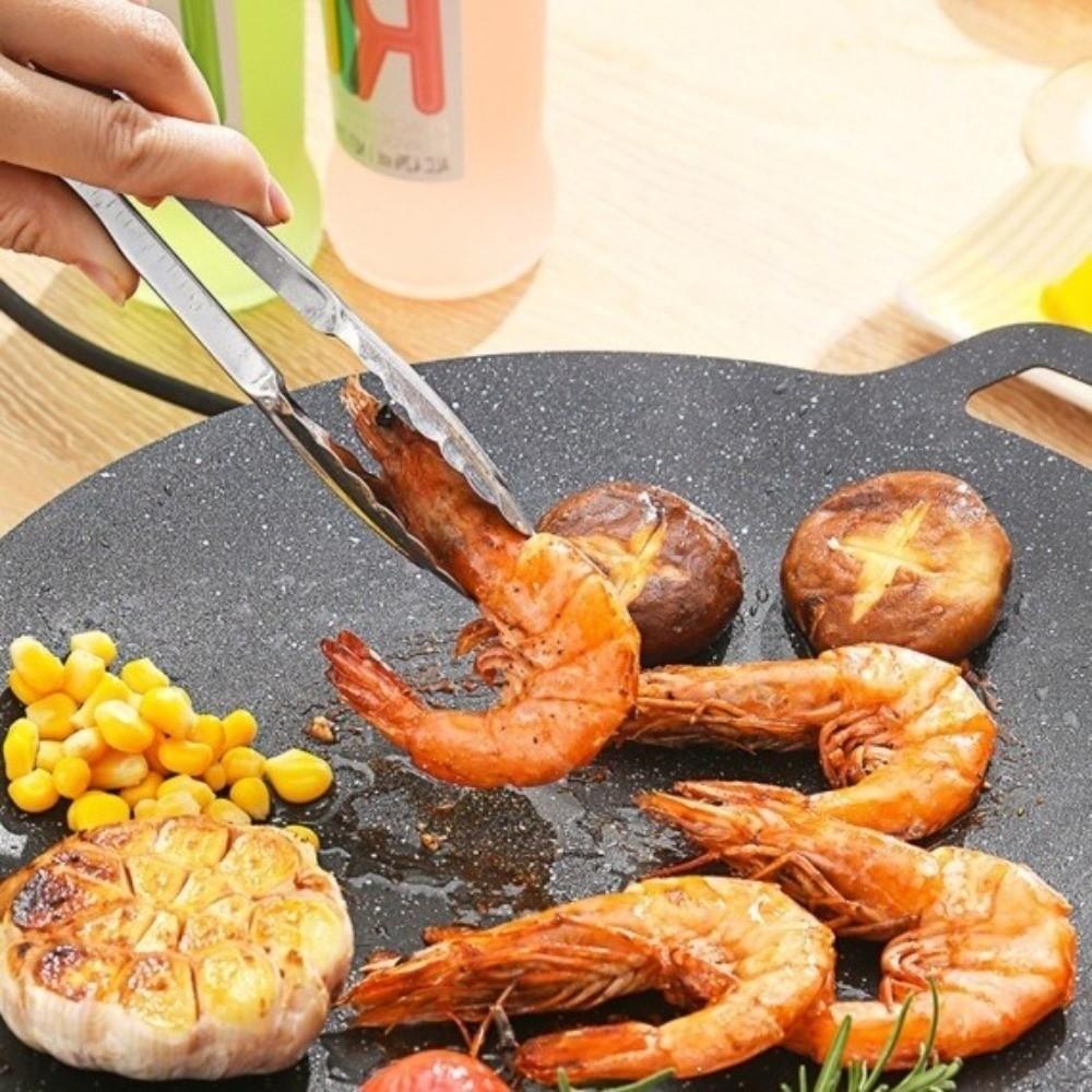 30/32/34/36/38cm Korean BBQ Grill Pan Round Shape Non-Stick Frying Pan Teppanyaki Pan  Home Picnic
