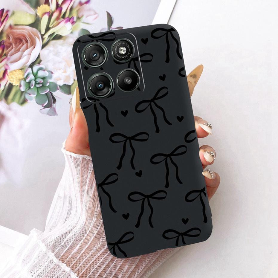 Модный Чехол с Буквой для Телефона Motorola Moto G77 G67 Задняя Крышка Для MOTO G67 G77 5G Мягкие Черные Силиконовые Чехлы
