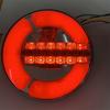Новый круглый задний красный стоп-сигнал и желтый динамический бегущий указатель поворота светодиодный фонарь 12-24 В водонепроницаемый