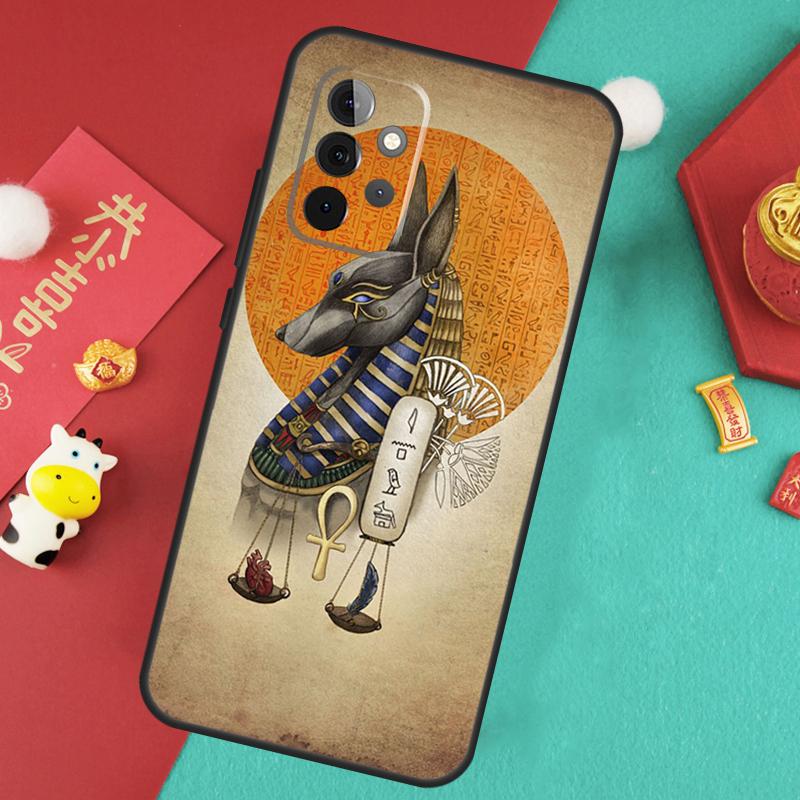 Чехол с изображением египетского бога Анубиса для Samsung Galaxy A34 A54 A14 A15 A25 A35 A55 A53 A33 A13 A52 A32 A12 A51 A71