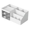 Desk Makeup Organizer with Drawer Multi Compartments Pen Pencil Card Storage Holder Cosmetic Stationery Storage Box Office Supplies
