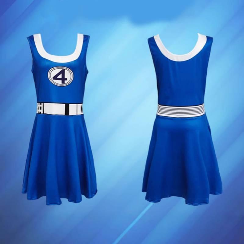 Fantastic Four Cosplay Bodysuit For Halloween Dress Up With Durable Milk Silk Fabric For Kids And Adults