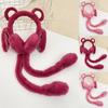 Зимние уличные теплые наушники корейской моды Kawaii подвижная подушка безопасности теплые наушники для девочек зимние милые наушники с медведем