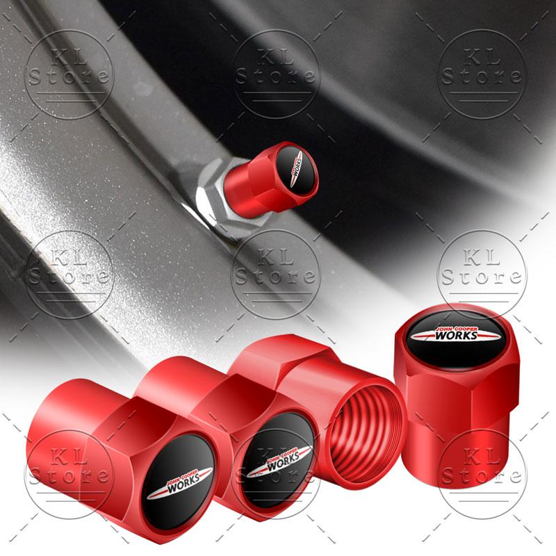 4pcs/set S Logo Car Wheel Tire Valve Air Stem Cap Dustproof Cover For Mini Cooper S Emblem R55 R56 F55 F56 F60 John Cooper Works