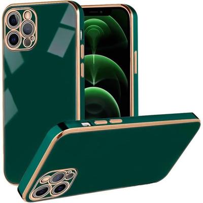 Coque De Protection - E.F.CONNECTION - Pour iPhone 12 Pro Max - Souple - Vert Nuit - Antichoc
