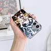 Чехол для телефона N129 Anime One Piece Gear 5 Luffy для iPhone 16 15 13 Pro Max Samsung S24 S23 A54 A35 Xiaomi Redmi Note13 с позолоченной рамкой и закаленным стеклом