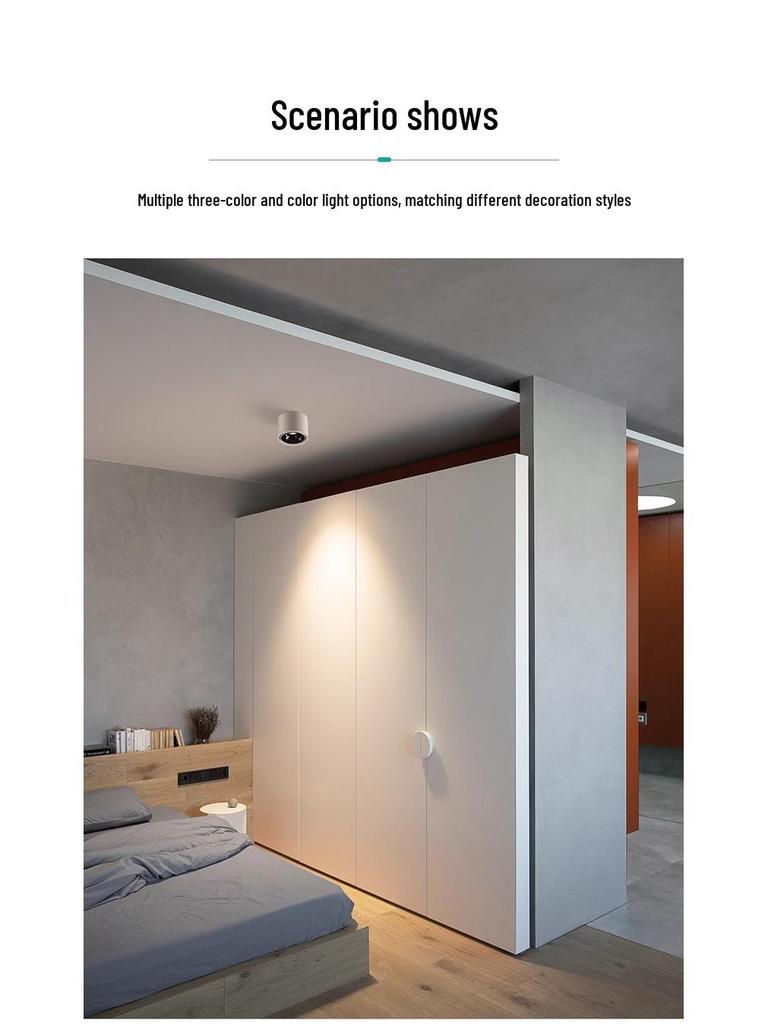 Ultra-Thin Adjustable Angle Anti-Glare Bullseye Spotlight for Living Room Ceiling