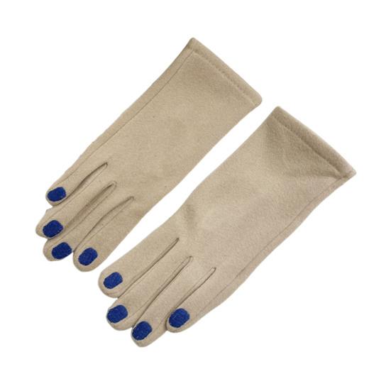 Women Warm Gloves Winter Touchscreen Gloves with Colored Nails Windproof Thermal Gloves for Running Errands Cycling Driving