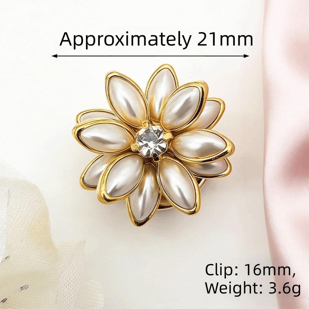 No Sew Floral Rhinestone Collar Buttons High-quality Decorative Shirt Buttons Diy Clothes